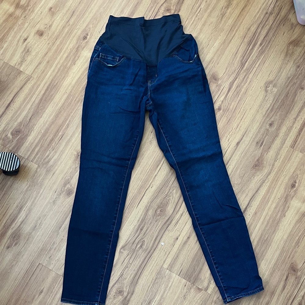 Old Navy Women's Maternity Dark Blue Skinny Jeans
